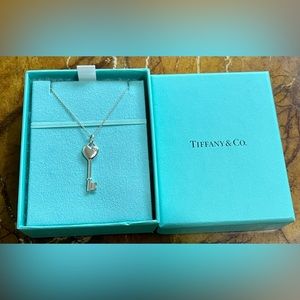 Tiffany & Co Diamond Heart Key Necklace